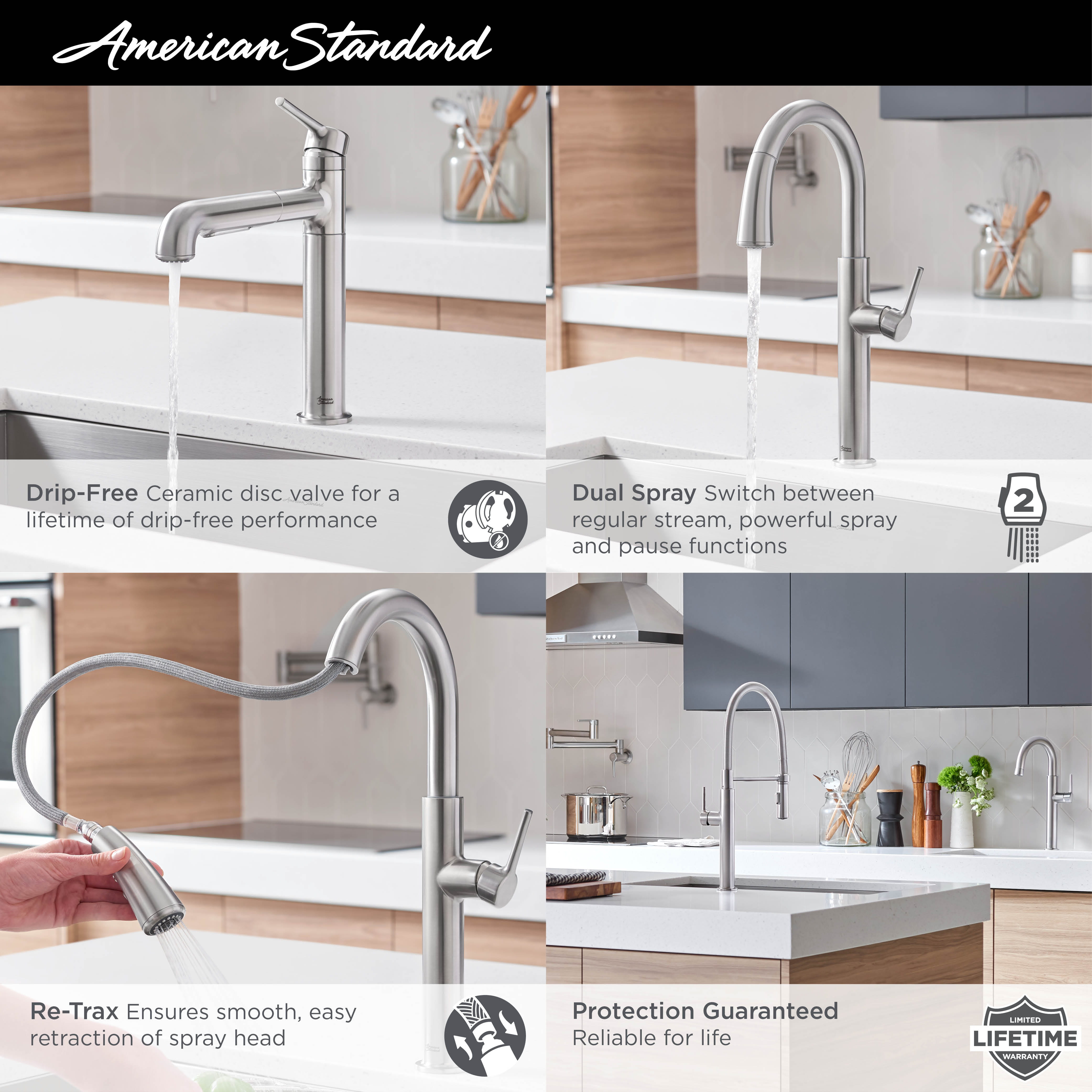 Studio® S Semi-Pro Pull-Down Dual Spray Kitchen Faucet With Spring Spout